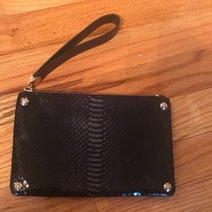 Henri Bendel Clutch- Snakeskin wristlet
